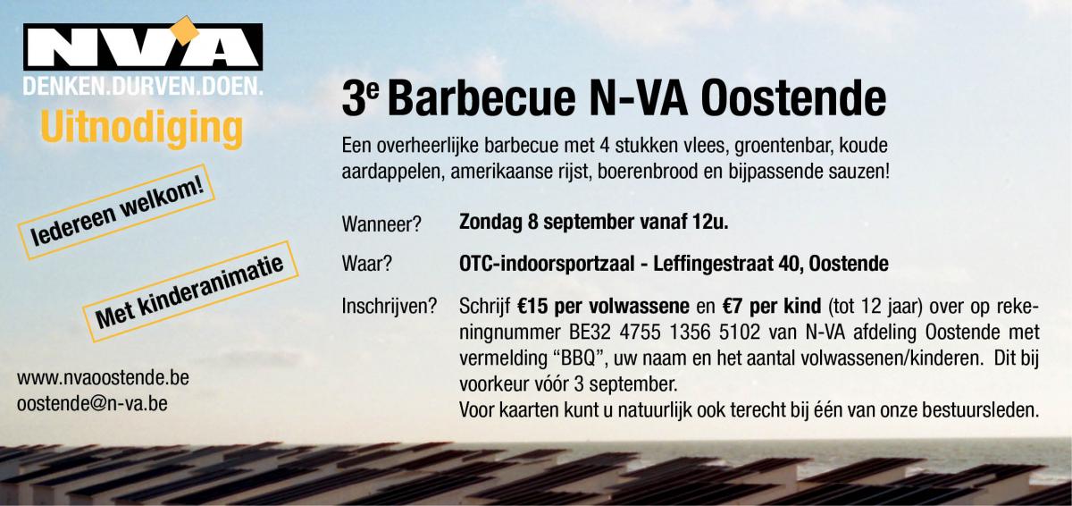 Uitnodiging derde barbecue N-VA Oostende